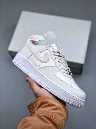 Nike Air Force 1 Low 07 Nn 乳白色原楦头原纸板 打造纯正低帮空军版型专注外贸渠道 全掌内置蜂窝气垫 原盒配件 原厂中底钢印、拉帮完美