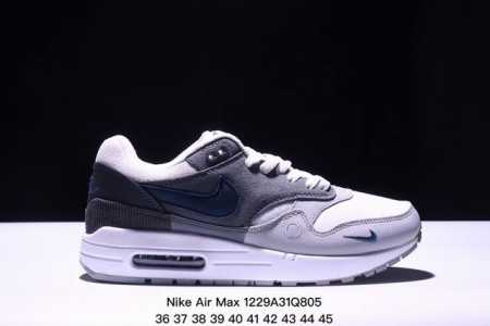 公司级nike Air Max 1 耐克气垫 缓震 耐磨运动鞋 鞋身材质均选择皮革 织物 麂皮多种材质覆盖 保证质感的前提下 层次感也相当不错 带有开窗式 Ai - 点击图像关闭
