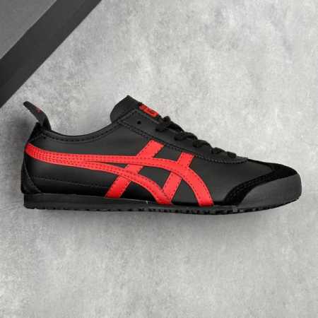 本地180 核心私 onitsuka Tiger Mexico66 阿斯克斯亚瑟士 鬼冢虎 低帮黑红减震支撑低邦运动休闲鞋 这款鞋由皮革制成，具有鞋跟交叉加固设 - 点击图像关闭