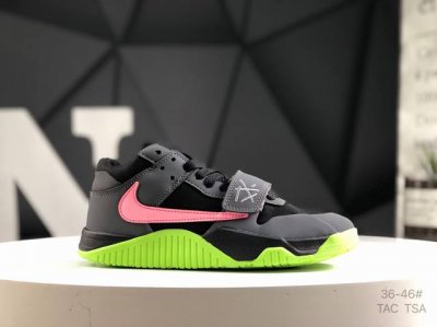 耐克 Travis Scott X Jordan Cut The Check Aj1 乔1倒勾魔术贴 时尚篮球鞋 全新系列在鞋面上加入了魔术贴的设计，鞋身使用三
