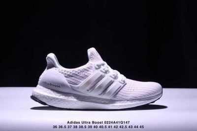 真爆真标带半码！ 阿迪达斯 Adidas Ultra Boost Ub4.0 跑步鞋针织面 爆米花 缓震 耐磨休闲运动鞋 Xm0224Q147