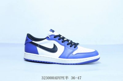 乔丹Air Jordan 1 Low Aj1 乔1低帮复古文化休闲运动篮球鞋黑白蓝 货号 Cz0790-140 323000Adype半 36-47