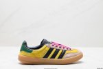 真标Gucci X Adidas Originals Gazelle Indoor 三叶草休闲防滑耐磨低帮板鞋 官方货号:726487 Aaa43 9547 尺