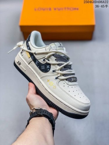 海外限量发售！公司级Nike Air Force 7 Low “Lv联名 蓝勾抽绳”空军一号 低帮 运动鞋 休闲鞋 折边针车 工艺难度大 原楦头原纸板 原装鞋盒