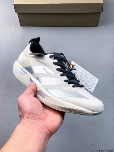 公司级 Adidas Adizero Adios 9 M 马拉松飞线贾卡轻质透气休闲运动跑步鞋 采用双层透气网纱 Flywire动态飞线绑缚鞋面材质 内置Zoo