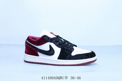 乔丹Air Jordan 1 Low Aj1 乔1低帮复古文化休闲运动篮球鞋 黑白红 货号 Fz324 1 41 Adqwu半 36-46