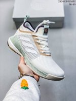 公司级Adidas Crazyflight Mid 减震防滑 中帮 阿迪达斯 训练鞋 推出可提升室内球场表现的跳高鞋 中切设计增加脚踝支撑 采用透气网眼鞋面 弹
