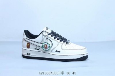 耐克 Nike Air Force 1 Af1耐克 低帮 空军一号休闲板鞋 猿人头 货号 Hh7518-067 421330Adeop半 36-45