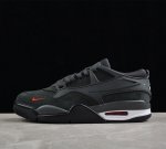 Air Jordan 4 Remastered Aj4 乔4重制麂皮黑色 Hf4334-004 #改造后的设计采用了别致的黑色、由纺织网布、皮革和麂皮混合而成，