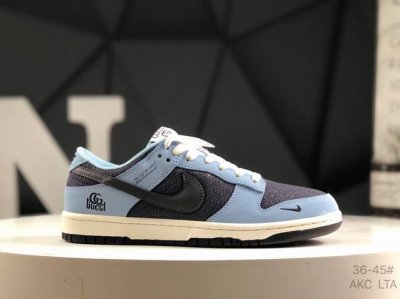 海外爆款限量发售 高端定制 耐克 Nike Sb Dunk Low 古驰联名---深蓝黑拼接 高端定制 低帮休闲板鞋 定制鞋盒 大厂纯原品质出货 超高清洁度 皮
