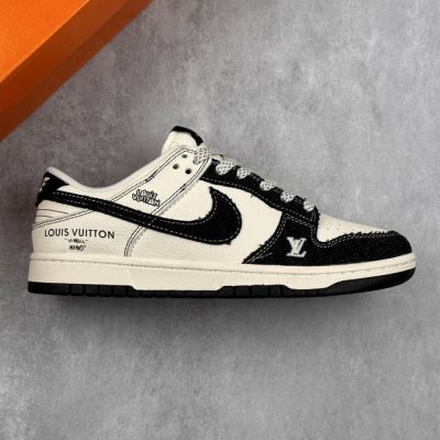 本地 核心私 Nike Sb Dunk Low Lv系列 牛仔布黑勾 周年高端定制 低帮休闲板鞋 #定制鞋盒 大厂纯原品质出货 超高清洁度 皮料切割干净无任何毛