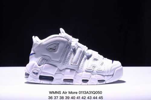 真标耐克Nike Wmns Air More Uptempo Gs Barely Green 皮蓬初代系列经典高街百搭休闲运动文化篮球鞋美国队配色 货号:921
