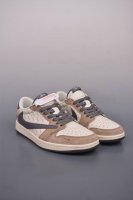 360 Fragment X Travis Scott X斯图西 Air Jordan 1 Low 三方联名倒钩 性价比原盒出货 全新的三方联名低帮倒钩鞋面延