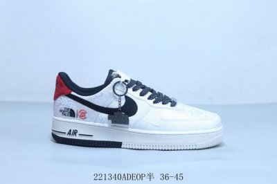 Nike Air Force 1 Af1耐克 空军一号休闲板鞋 北面联名 221340Adeop半 36-45
