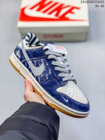 海外爆款限量发售！公司级 Nike Sb Dunk Low“ 斯图西联名 生胶蓝翻毛” 周年高端定制 低帮休闲板鞋 定制鞋盒 大厂纯原品质出货 超高清洁度 皮料 - 点击图像关闭