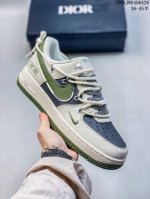 海外限量发售 公司级Nike Air Force 1 '07 Low 迪奥联名 白绿抽绳 空军一号 低帮 运动鞋 休闲鞋 折边针车 工艺难度大 原楦头原纸板 原