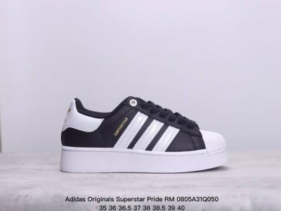 公司级阿迪达斯adidas三叶草厚底 Originals Superstar Pride Rm贝壳头系列低帮经典百搭休闲运动板鞋 货号:Eg4961 尺码:35
