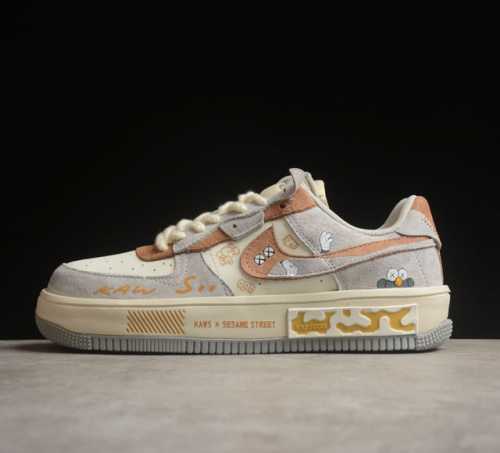 Kaws X Nk Air Force 1'07 Low 单眼皮 空军一号定制低帮休闲板鞋 Cw6688-608 原楦头原纸板 打造纯正空军版型#专注外贸渠道