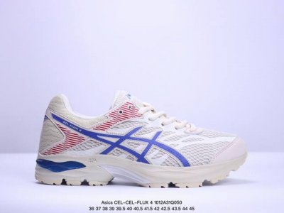 亚瑟士asics Cel-Cel-Flux 4复古单品 网面休闲透气跑步鞋 鞋款采用亚瑟士amplifoam科技 为运动中带来回弾性和轻量性感受 工程网眼鞋面提