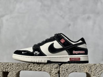 Nk SB Dunk Low SUP联名-黑白黑勾 周年高端定制 低帮休闲板鞋 MM1089-020 #定制鞋盒 大厂纯原品质出货 超高清洁度 皮料切割干净无任
