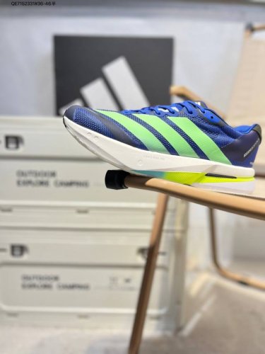adidas Adizero Boston 13马拉松飞线贾卡轻质透气休闲运动跑步鞋 采用双层透气网纱 Flywire动态飞线绑缚鞋面材质 内置Zoom小气垫装
