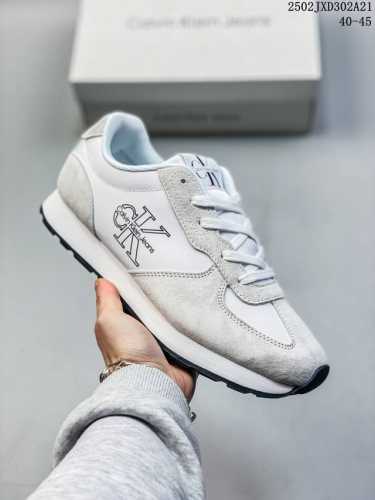 Calvin Klein 卡文克莱 街头 低帮 运动潮流 复古 板鞋 Calvin Klein Jeans 24秋冬男女Ck牛皮革拼接印花休闲运动阿甘鞋简约百搭
