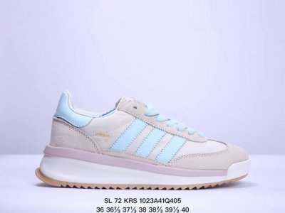 复古前卫都占了，联乘英国设计师品牌Wales Bonner x Sl 72 KRS 经典复古低帮休闲运动慢跑鞋 尺码：36 36 37 38 38 39 40