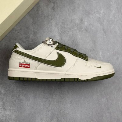 本地 核心私 Nk Sb Dunk Low X Supreme 石头岛联名 米绿满天星 周年高端定制 低帮休闲板鞋 #定制鞋盒 大厂纯原品质出货 超高清洁度 皮