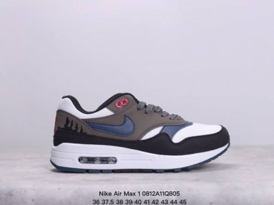 真标nike Air Max 1 Air Max 气垫 全新配色 鞋身材质均选择皮革、织物、麂皮多种材质覆盖，保证质感的前提下，层次感也相当不错。细节方面，除了