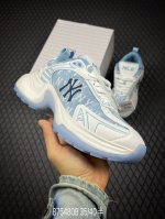 b Ny美国榄球洋基队 X Mlb Chunky Runner Basic 厚底老爹厚底休闲运动慢跑鞋 采用优质轻量克重纤维移膜皮革及透气网面鞋面材质 全新独立