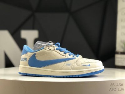 公司级带半码 耐克 Travis Scott X Fragment Design X Jordan Air Jordan 1 Low Og Sp 迪奥联名 多方