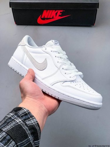 公司级头层！耐克Nike Air Jordan 1 Low Aj1乔1 低帮潮流缓运动休闲板鞋。Aj1 低帮拼接 完美版型真头层牛皮# 内置缓震气垫 原鞋开模