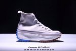 80 硫化工艺 匡威/Converse Run Star X Jw Anderson 松羔帆布鞋 蓝底高品质区别 。鞋标真重组复杂硫化工艺#原装铝数楦据开发版型