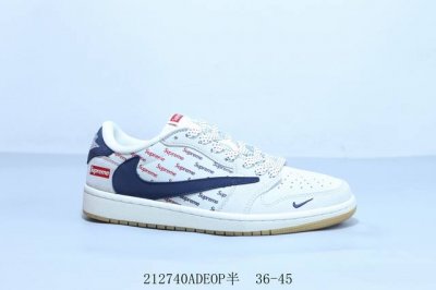 乔丹Air Jordan 1 Low Aj1 乔1低帮复古文化休闲运动篮球鞋 倒勾 212740Adeop半 36-45