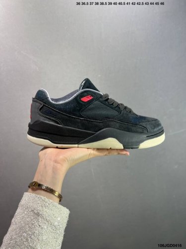真标Who Decides War X Nike Jordan Flight Court Ate 搭防滑耐磨 低帮 耐克复古篮球鞋 货号:Hq2958-006