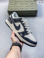 海外爆款限量发售 高端定制Nike Sb Dunk Low 古驰联名--- 牛仔布黑白 高端定制 低帮休闲板鞋 定制鞋盒 大厂纯原品质出货 超高清洁度 皮料切割
