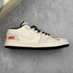 本地 核心私 Air Jordan 1 Retro Low X Supreme 白黑小钩 低帮文化休闲运动板鞋 官方同步新色 原装级产物 拒绝公底 立体鞋型 细