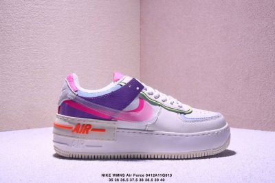 真标耐克Nike Wmns Air Force 1 Shadow全新少女系解构主义设计 马卡龙空军一号轻量增高低帮百搭板鞋 为经典设计注入玩味元素 分层结构、加