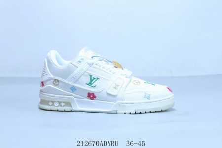 全新Lv路易威登Louis Vuitton Trainer Sneaker Low休闲运动文化百搭板鞋 212670Adyru 36-45 - 点击图像关闭