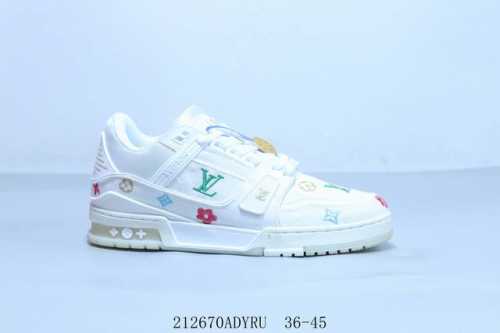 全新Lv路易威登Louis Vuitton Trainer Sneaker Low休闲运动文化百搭板鞋 212670Adyru 36-45