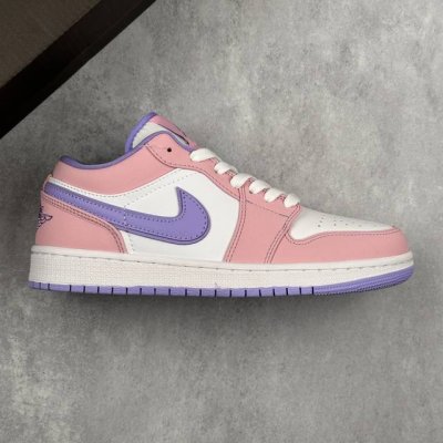 本地 核心私 Air Jordan 1 Low Aj1 乔1 白粉紫 低帮文化休闲运动板鞋 市场唯一独家头层皮打造 原鞋原档案开发 原厂皮料 原档冲孔鞋头 正确