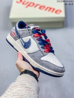 海外爆款限量发售！公司级 Nike Sb Dunk Low“Supremex石头岛三方联名 绑带贴布灰勾” 周年高端定制 低帮休闲板鞋 定制鞋盒 大厂纯原品质出