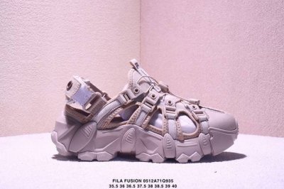 真标带半码 Fila Fusion斐乐潮牌女鞋Exocet Sandal凉鞋2025夏季新款山脉凉鞋 尺码：见图 Xm0512Q935