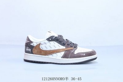 290 乔丹Air Jordan 1 Low Aj1 乔1低帮复古文化休闲运动篮球鞋斯图西倒勾 121260Nnoro半 36-45