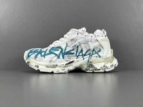 P 渠道优势，支持代发！ 外贸版：巴黎世家 白色 Balenciaga 巴黎世家runner 户外概念鞋，男女同款 货号： 779064 W3Rxp 0133
