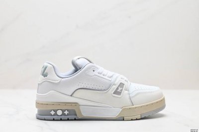 230 真标全新Lv路易威登Louis Vuitton Trainer Sneaker Low休闲运动文化百搭板鞋 尺码:36-45 Id:Jzd129-Ej