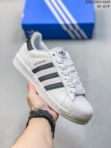 真标带半码 阿迪达斯Adidas三叶草 Originals Superstar贝壳头系列低帮经典百搭休闲运动板鞋 货号:Ji0124 尺码：见图 编码：05Jd