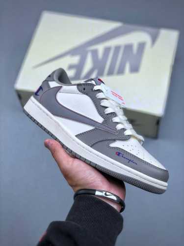 Travis Scott X Air Jordan 1 Low Og Sp Aj1 联名款 -白灰色 低帮文化休闲板鞋 #多方联名合作融合了Travis Sco