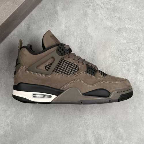 本地 核心私 Air Jordan 4 Retro Cave Stone Aj4 乔4摩卡 中帮复古休闲运动文化篮球鞋 #鞋身以Ts标志性的大地色为主色调，通体