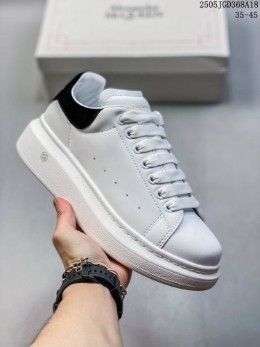 公司级意大利高奢品牌Alexander Mcqueen亚历山大 麦昆 Sole Leather Sneakers低帮时装厚底休闲运动小白鞋 麦昆带芯片鞋子以时尚